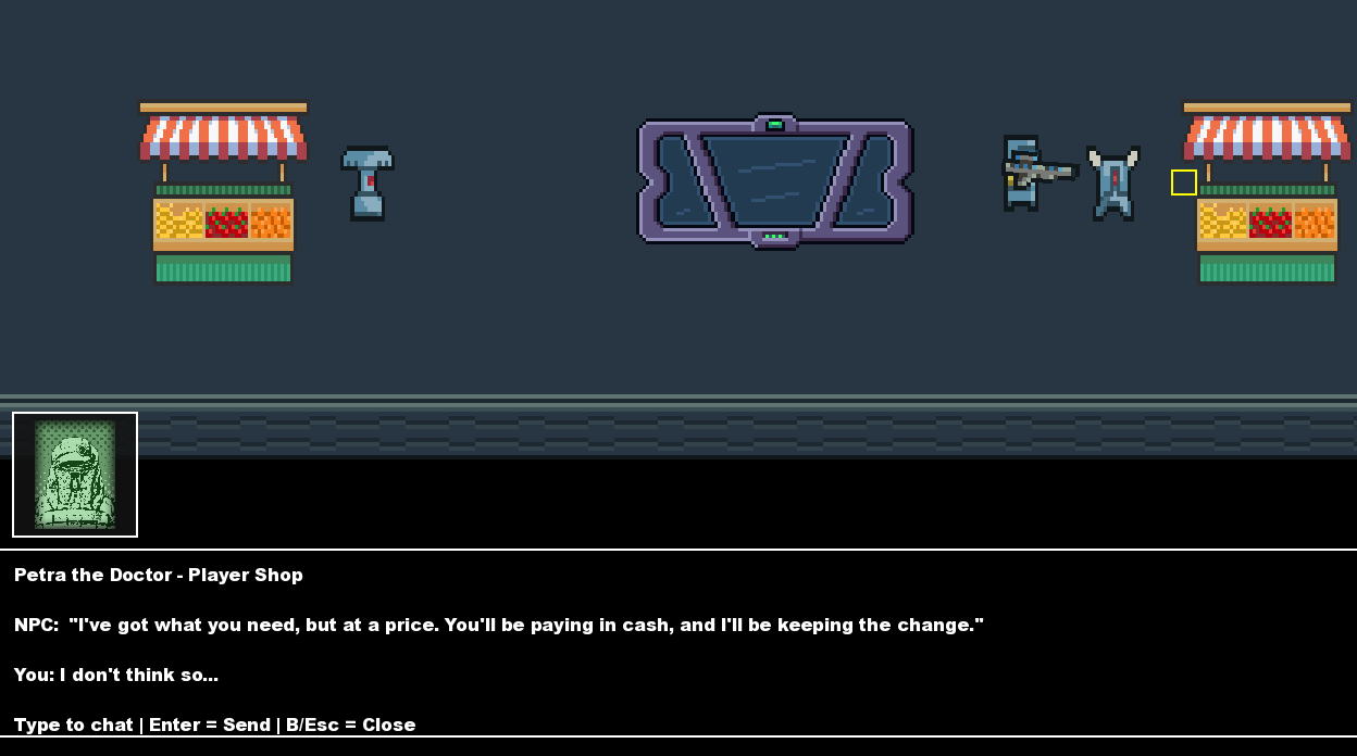 NPC chat interface screenshot